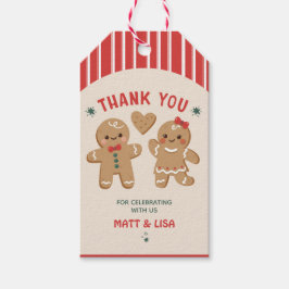 Gender-Bericht Gingerbread Danke Ihnen für die Tag Geschenkanhänger