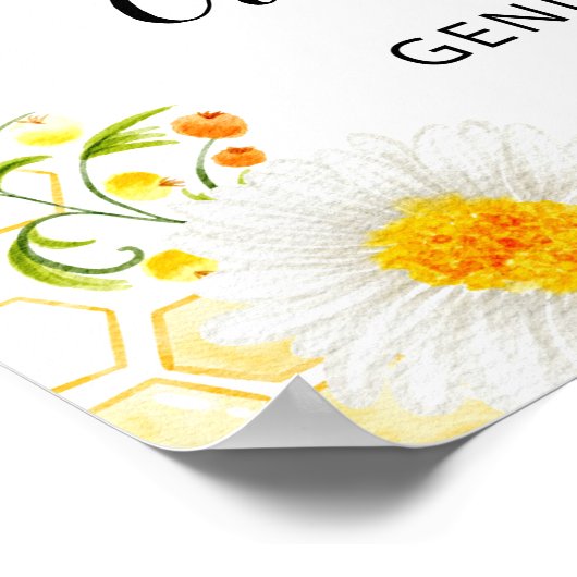 Gender-Bienen-Zeichen Poster (Ecke)