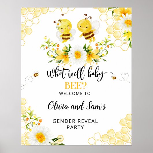 Gender-Bienen-Zeichen Poster (Vorne)