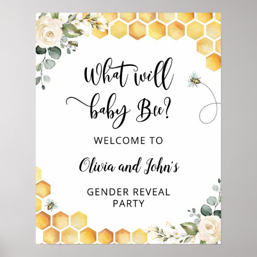 Gender-Bienen-Zeichen Poster (Vorne)