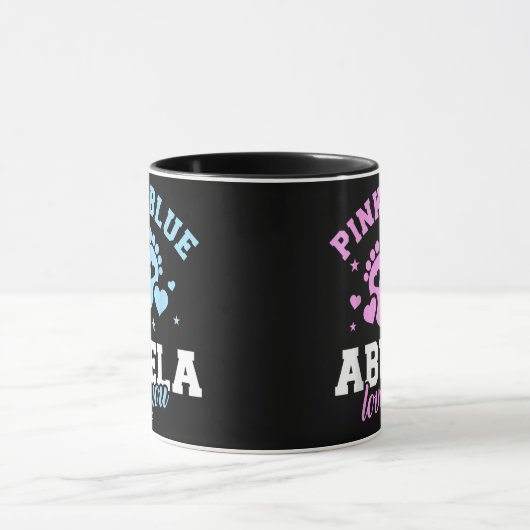 Gender enthüllt Abuela Oma Geschenk für sie Tasse (Zentrum)