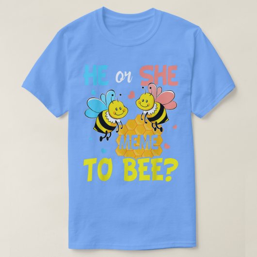 Gender-Enthüllung, dass er oder sie Baby Announcem T-Shirt (Design vorne)