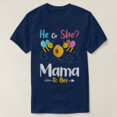 Gender-Enthüllung, dass er oder sie Mama Baby Anno T-Shirt (Design vorne)