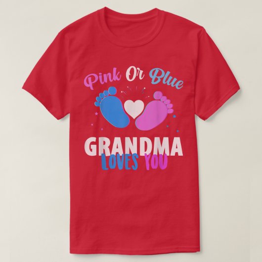 Gender-Enthüllung Party Geschenke, rosa oder blaue T-Shirt (Design vorne)