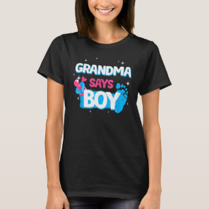 Gender-Enthüllung Party Oma sagt Junge Mannschafts T-Shirt
