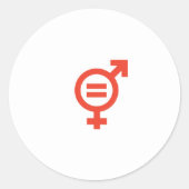 Gender=Equality Runder Aufkleber (Vorderseite)