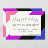 Gender Fluid Gratulation Weihnachten Weihnachtskar (Vorne/Hinten)