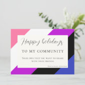 Gender Fluid Gratulation Weihnachten Weihnachtskar (Stehend Vorderseite)