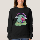 Gender Fluid Pride Flag Cute Frog Mushroom Subtle Sweatshirt (Vorderseite)