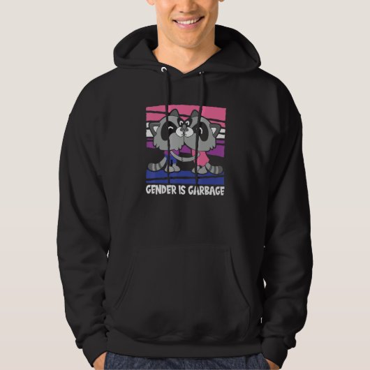Gender Fluid Racoon Non Binary - Pride Gender Is G Hoodie (Vorderseite)