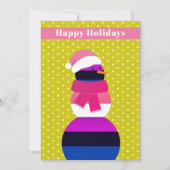 Gender Fluid Snowman Weihnachten Weihnachtskarte (Vorderseite)
