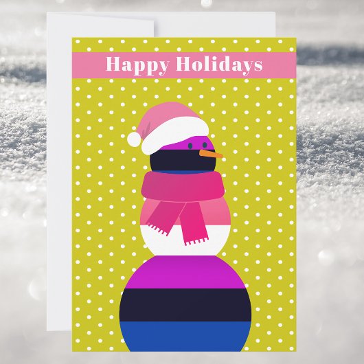 Gender Fluid Snowman Weihnachten Weihnachtskarte