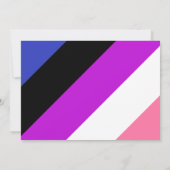 Gender Flüssigkeit quee Flagge Party feierlich I E Einladung (Rückseite)