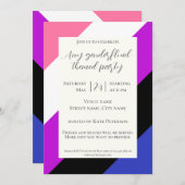 Gender Flüssigkeit quee Flagge Party feierlich I E Einladung (Vorne/Hinten)