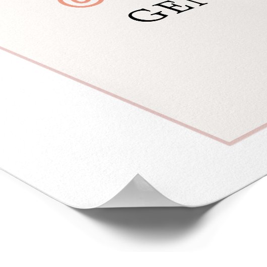 Gender-Gender-Kennzeichen der Kuh Poster (Ecke)