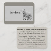 gender-inclusive conversation cards (100 qty) visitenkarte (Vorne/Hinten)