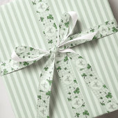 Gender Netural Mit Monogramm grüne Kleeblätter Ripsband