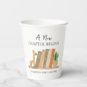 Gender Neutral A New Chapter Begins Baby Shower Pappbecher (Rückseite)