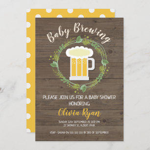 Gender Neutral Baby Brewing Baby Shower Einladung