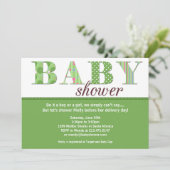 Gender Neutral Baby Dusche Einladung (Stehend Vorderseite)