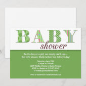 Gender Neutral Baby Dusche Einladung (Vorne/Hinten)