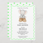 Gender Neutral Baby Elephant Baby Shower Einladung (Vorne/Hinten)