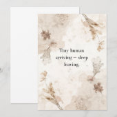 Gender Neutral Baby Shower Invitation Card Einladung (Vorne/Hinten)