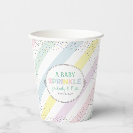 Gender-Neutral-Baby-Sprinkpapier-Becher Pappbecher (Vorderseite)