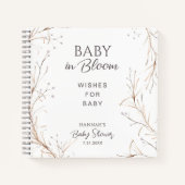Gender-Neutral Boho Baby in Bloom Wishes for Baby Notizblock (Vorderseite)