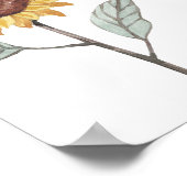 Gender Neutral Boho Baby Shower Welcome Sign Poster (Ecke)