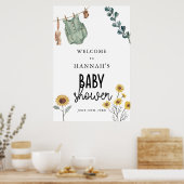 Gender Neutral Boho Baby Shower Welcome Sign Poster (Küche)