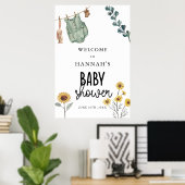 Gender Neutral Boho Baby Shower Welcome Sign Poster (Heimbüro)