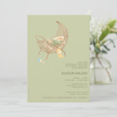 Gender Neutral Boho Baby Sprinkle Shower Einladung (Stehend Vorderseite)