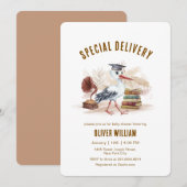 Gender Neutral Boho Storybook Stork Baby Shower   Einladung (Vorne/Hinten)