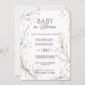 Gender-Neutral Boho Wildflower Baby in Bloom  Einladung (Vorderseite)