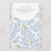 Gender Neutral Botanical Tree Woodland Theme Blue Einladung (Rückseite)