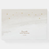 Gender Neutral Brown Teddy Bear Baby Shower Gästebuch (Rückseite)