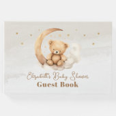 Gender Neutral Brown Teddy Bear Baby Shower Gästebuch (Vorderseite)