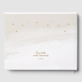 Gender Neutral Brown Teddy Bear Baby Shower Gästebuch (Rückseite)