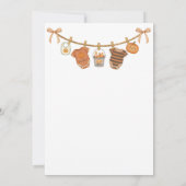 Gender Neutral Clothesline Halloween Baby Shower  Einladung (Rückseite)
