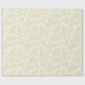 Gender Neutral Gift Wrap | Beige Cow Print Geschenkpapier (Flach)