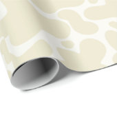 Gender Neutral Gift Wrap | Beige Cow Print Geschenkpapier (Rolleneckpunkt)