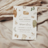 Gender-Neutral Kleidung Baby Dusche Einladung