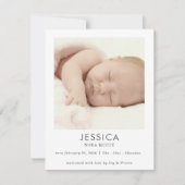 Gender Neutral Photo Baby Announcement Card (Vorderseite)