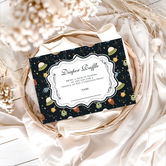 Gender Neutral Planet Diapper Raffle Begleitkarte