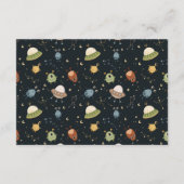 Gender Neutral Planet Diapper Raffle Begleitkarte (Rückseite)