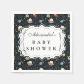Gender Neutral Planet Safari Baby Shower Serviette (Vorderseite)
