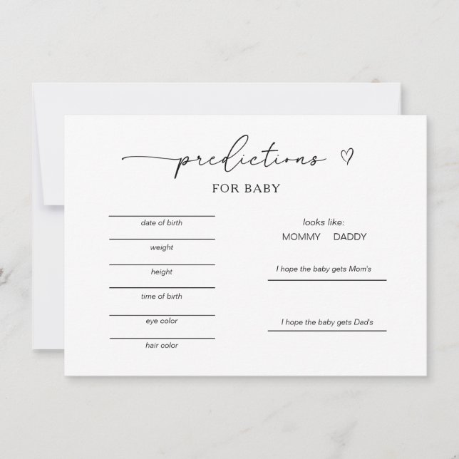 Gender Neutral Predictions Game (Vorderseite)