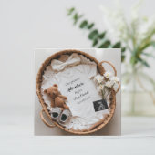 Gender Neutral Pregnancy Announcement card Ankündigung (Stehend Vorderseite)