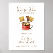 Gender Neutral S'more Fun Fall Baby Duwer Willkomm Poster (Vorne)
